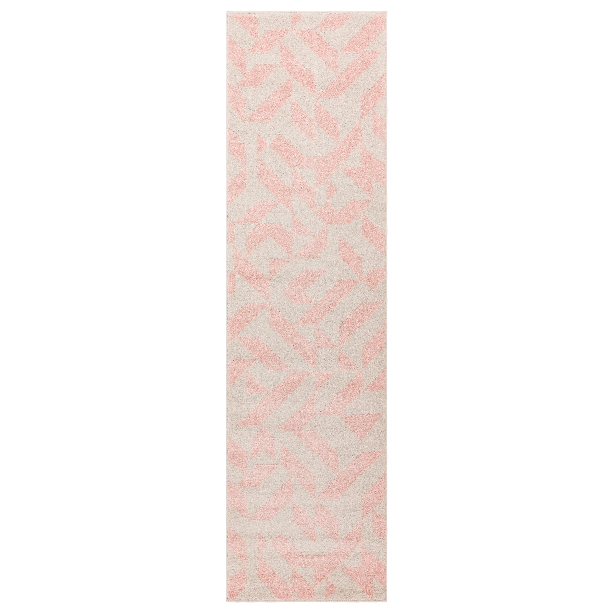 Muse Mu04 Geometric Abstract Woven Runner Rugs In Pink